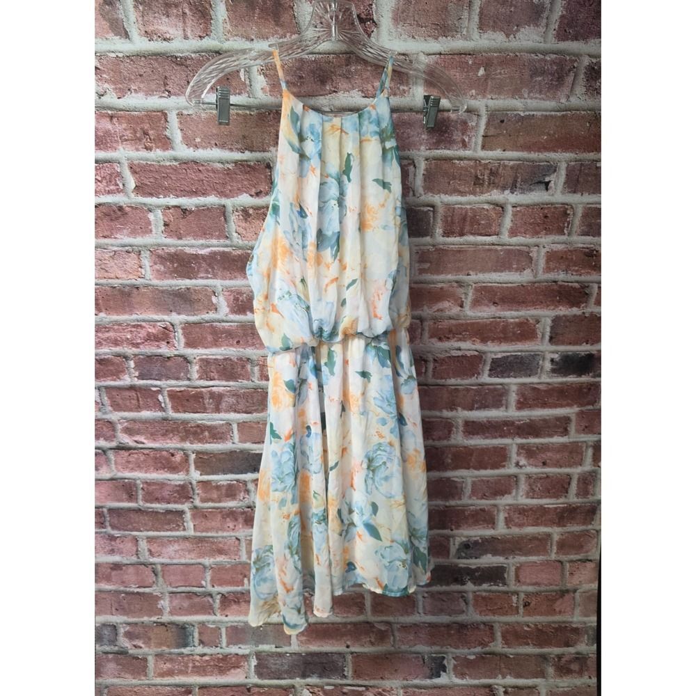 Women's LUSH Floral Blouson Midi Dress Size Small